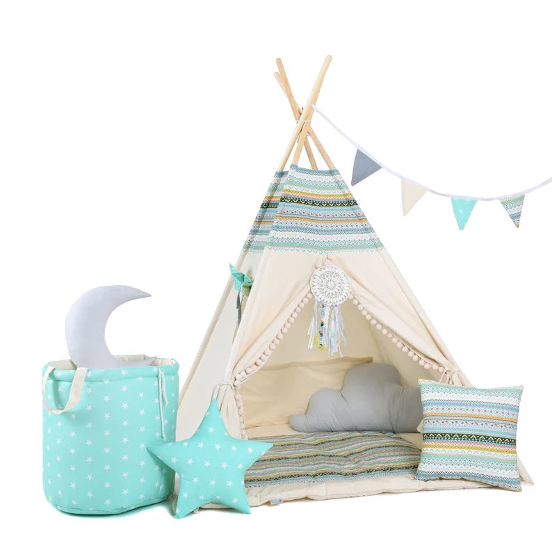 Original Pattern Kids Teepee — cotton canvas play teepee for children
