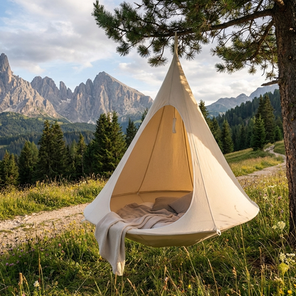 Hanging Tipi Hammock – lifestyle photo