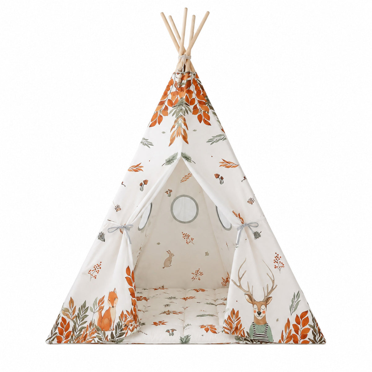 Forest Friends kids teepee, full view