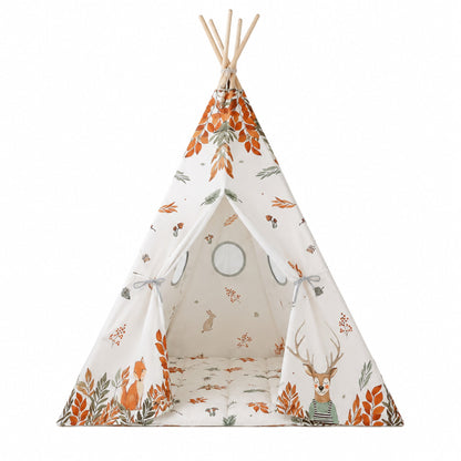 Forest Friends kids teepee, full view