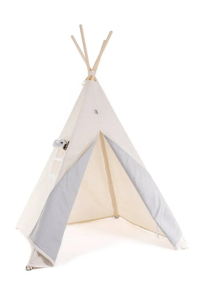 Two-Tone Grey & Beige Kids Teepee — view 3