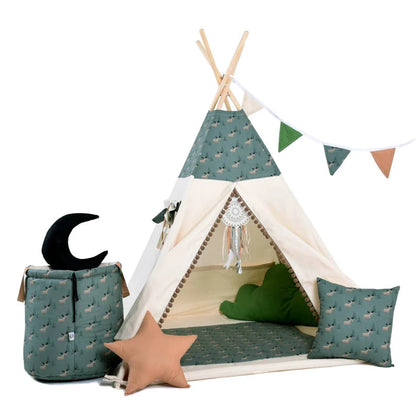 Christmas Deer Kids Teepee — cotton canvas play teepee for children