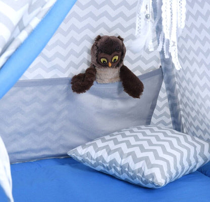 Blue & Grey Kids Teepee – detail photo
