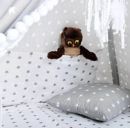Grey Star Print Kids Teepee — view 3