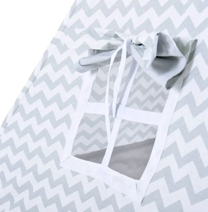 Grey Striped Kids Teepee – detail photo