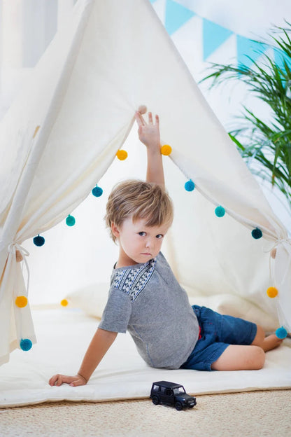 Cream Kids Teepee with Window — view 4