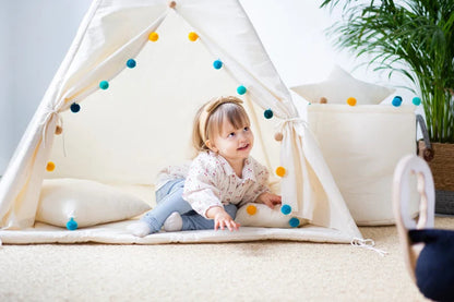 Cream Kids Teepee with Window — view 3