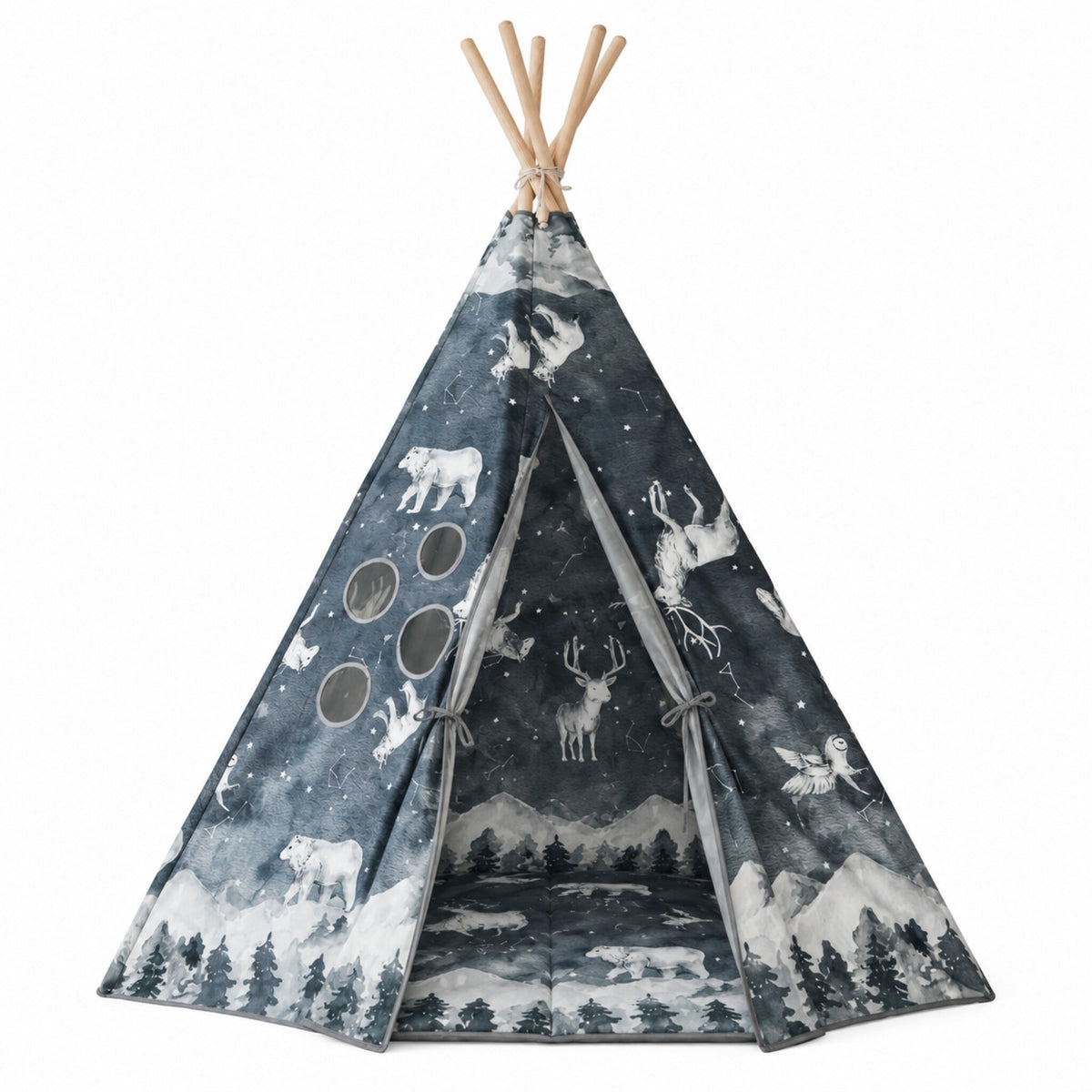 Night Sky kids teepee, full view