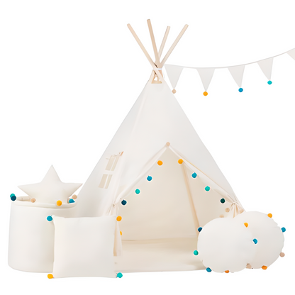 Cream Kids Teepee with Window — view 2