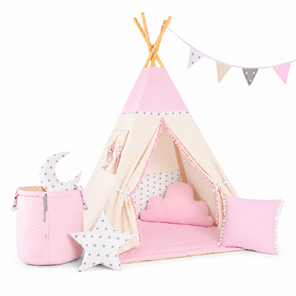 Pink Kids Teepee – detail photo